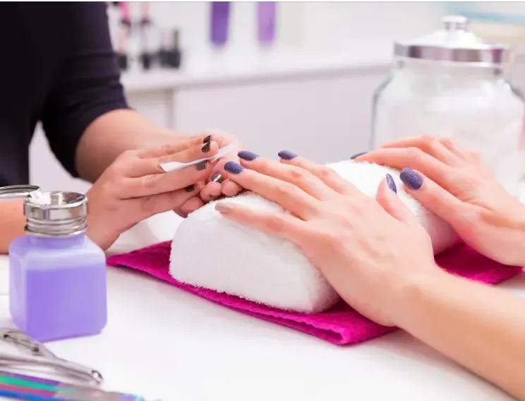 Pink & White Dipping Powder at Luxe Nails & Spa in Fremont